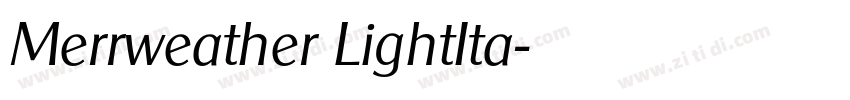 Merrweather LightIta字体转换